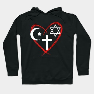 Religion Heart Inter-Religious Harmony Hoodie